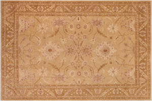 handmade Traditional Kafkaz Gold Brown Hand Knotted RECTANGLE 100% WOOL area rug 10x14