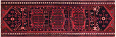 handmade Traditional Vintage Red Tan Hand Knotted RUNNER 100% WOOL area rug 4 x 8