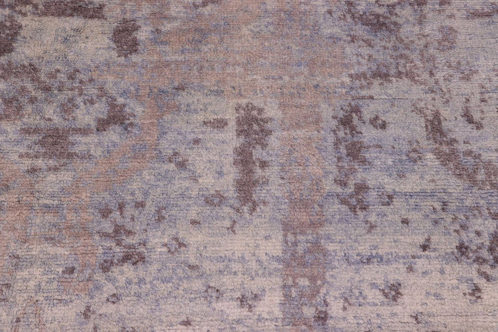handmade Modern Kafkaz Blue Gray Hand Knotted RECTANGLE BAMBOO SILK area rug 8' x 10'