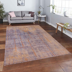 handmade Modern Kafkaz Blue Gray Hand Knotted RECTANGLE BAMBOO SILK area rug 8' x 10'