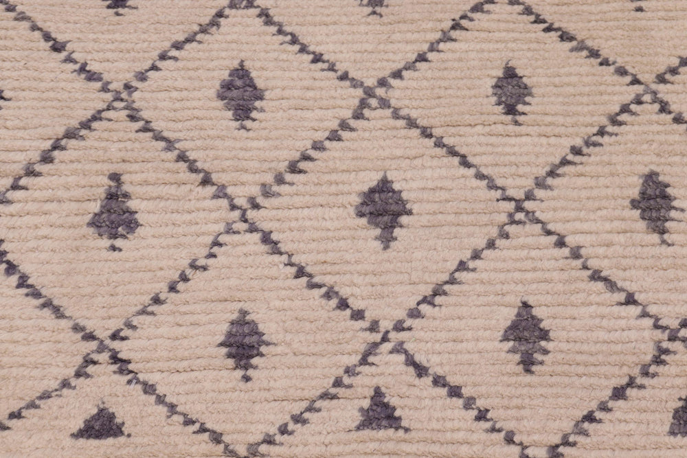 handmade Geometric Berjusta Beige Gray Hand Knotted RECTANGLE 100% WOOL area rug 8' x 10'