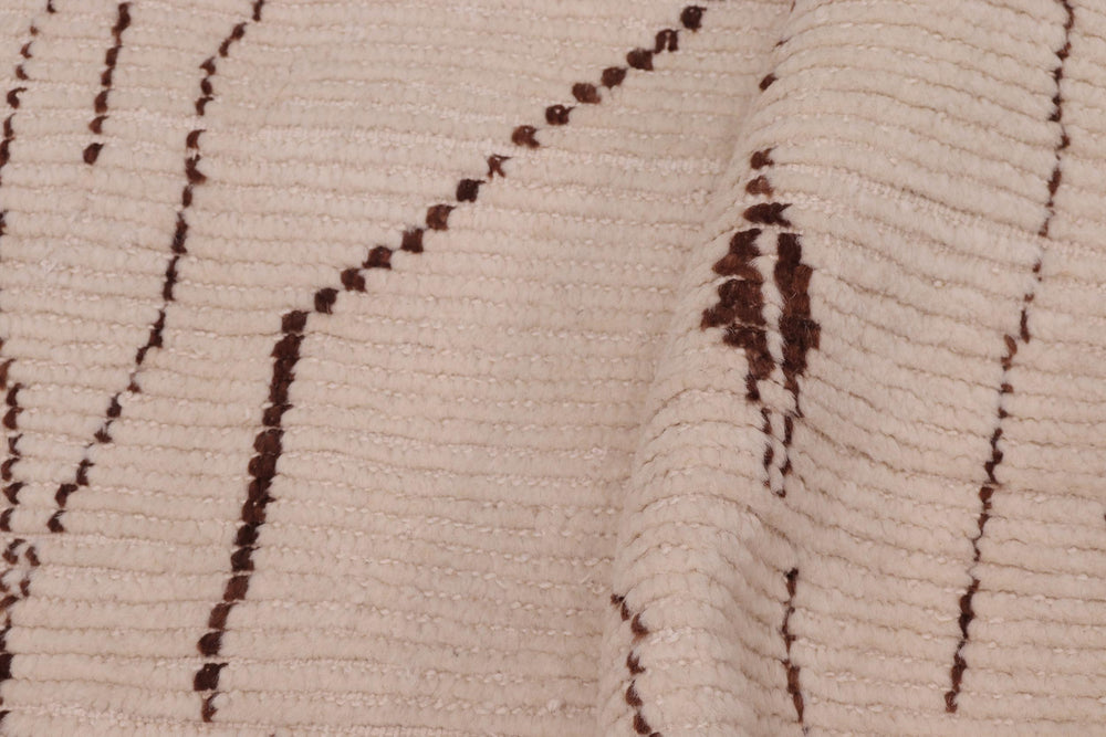 handmade Geometric Berjusta Beige Brown Hand Knotted RECTANGLE 100% WOOL area rug 8' x 10'