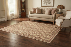 handmade Transitional Basan Beige Green Hand Knotted RECTANGLE 100% WOOL area rug 10x14
