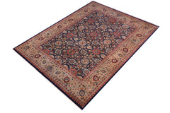 handmade Transitional Agra Tabriz Blue Tan Hand Knotted RECTANGLE 100% WOOL area rug 10x14