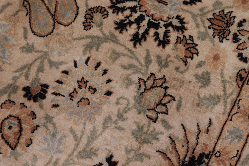 handmade Transitional New Asif Beige Gold Hand Knotted RECTANGLE 100% WOOL area rug 10x14