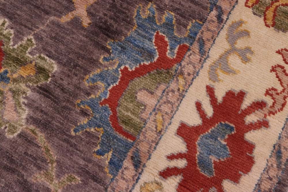 handmade Traditional Oushak Gray Beige Hand Knotted RECTANGLE 100% WOOL area rug 8' x 10'