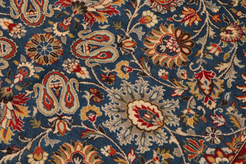 handmade Transitional New Asif Blue Red Hand Knotted RECTANGLE 100% WOOL area rug 10x14