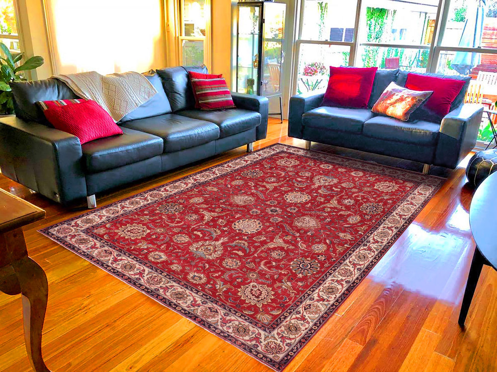 handmade Vintage Tabriz Red Beige Hand Knotted RECTANGLE 100% WOOL area rug 10' x 13'
