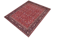 handmade Traditional Tabriz Red Blue Hand Knotted RECTANGLE 100% WOOL area rug 10 x 13