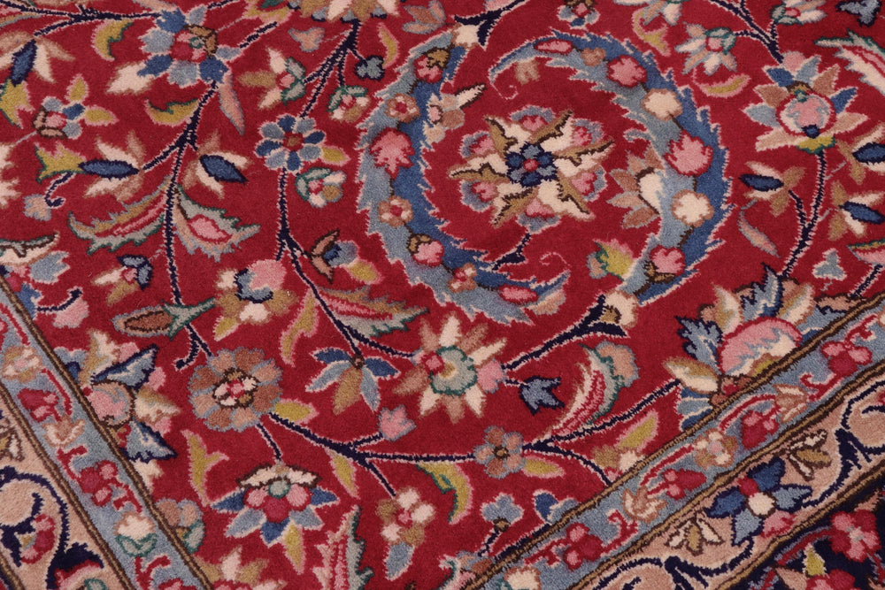 handmade Traditional Tabriz Red Blue Hand Knotted RECTANGLE 100% WOOL area rug 10 x 13