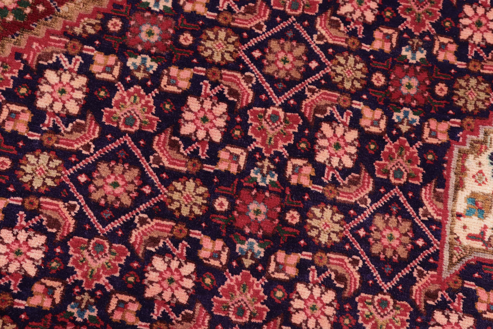 handmade Traditional Tabriz Mahi Blue Red Hand Knotted RECTANGLE 100% WOOL area rug 10 x 13