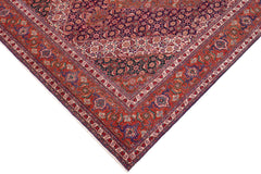handmade Vintage Tabriz Mahi Purple Rust Hand Knotted RECTANGLE 100% WOOL area rug 10' x 13'