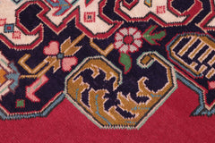 handmade Vintage Tabriz Red Purple Hand Knotted RECTANGLE 100% WOOL area rug 10' x 13'