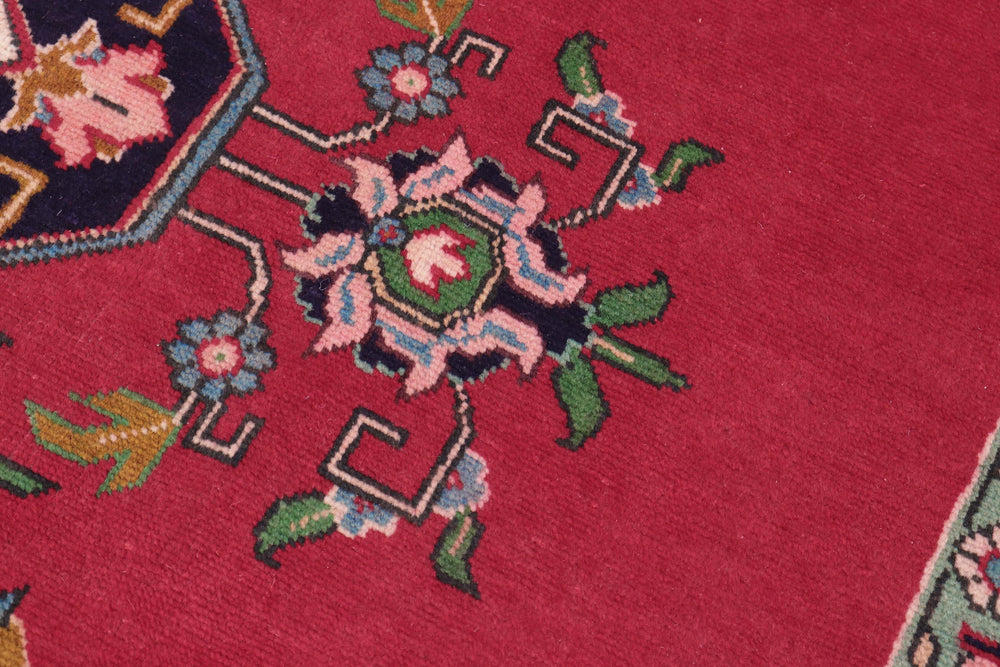 handmade Vintage Tabriz Red Purple Hand Knotted RECTANGLE 100% WOOL area rug 10' x 13'