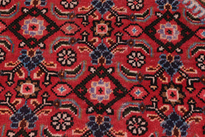 handmade Vintage Tabriz Mahi Red Purple Hand Knotted RECTANGLE 100% WOOL area rug 10' x 13'