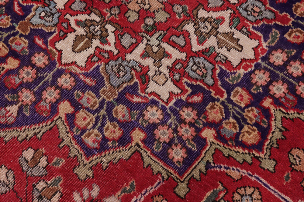 handmade Vintage Bakhtiari Red Purple Hand Knotted RECTANGLE 100% WOOL area rug 9' x 11'