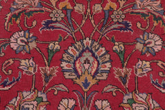 handmade Transitional Kashan Red Blue Hand Knotted RECTANGLE 100% WOOL area rug 9' x 13'