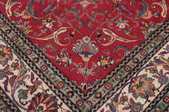handmade Vintage Tabriz Red Beige Hand Knotted RECTANGLE 100% WOOL area rug 10' x 13'