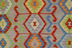 handmade Modern Kilim Purple Rust Hand-Woven RECTANGLE 100% WOOL area rug 7x10