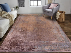 handmade Modern Modern Gray Blue Hand Knotted RECTANGLE WOOL&SILK area rug 9' x 12'