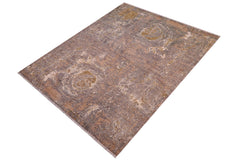 handmade Modern Modern Gray Brown Hand Knotted RECTANGLE WOOL&SILK area rug 8' x 10'
