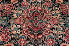 handmade Traditional Abusson Black Red Hand Knotted RECTANGLE 100% WOOL area rug 9x12