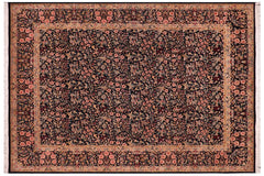 handmade Transitional Gulshan Black Black Hand Knotted RECTANGLE 100% WOOL area rug 9x12