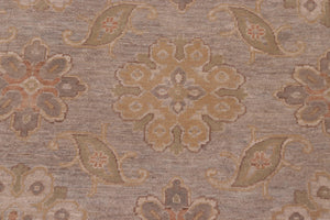 handmade Transitional Kafkaz Gray Beige Hand Knotted RECTANGLE 100% WOOL area rug 10' x 14'