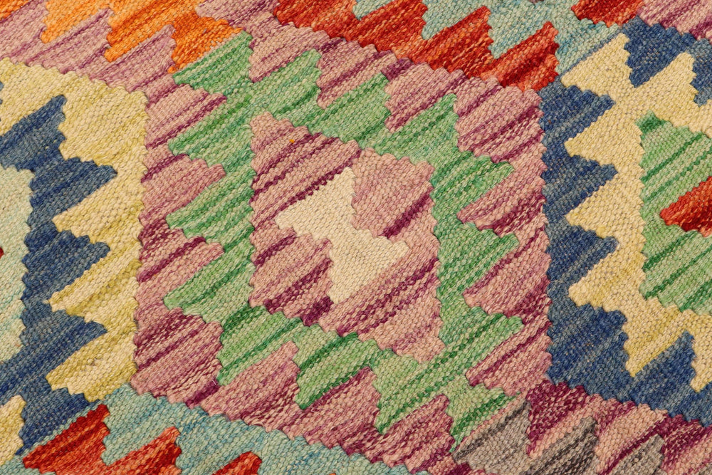 handmade Geometric Kilim Rust Gray Hand-Woven RECTANGLE 100% WOOL area rug 6 x 8
