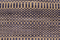 handmade Modern Kilim Blue Beige Hand-Woven RUNNER 100% WOOL area rug 3' x 7'