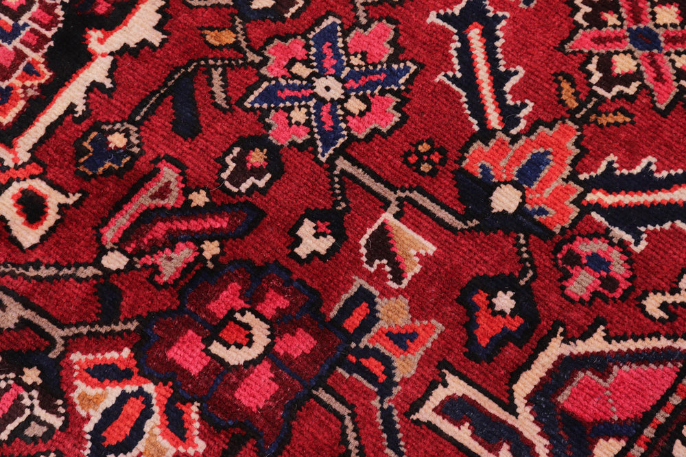 handmade Traditional Heriz Burgundy Beige Hand Knotted RECTANGLE 100% WOOL area rug 10 x 12