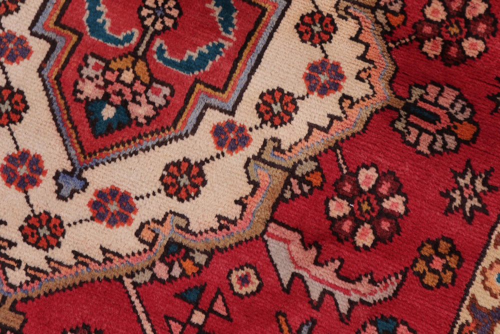 handmade Traditional Kashan Red Gold Hand Knotted RUNNER 100% WOOL area rug 3 x 8