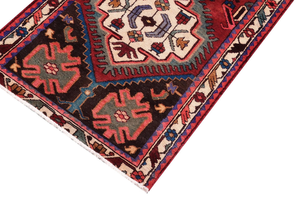 handmade Traditional Tabriz Red Beige Hand Knotted RUNNER 100% WOOL area rug 3 x 9