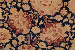 handmade Transitional Tabriz Blue Brown Hand Knotted RECTANGLE 100% WOOL area rug 9x12