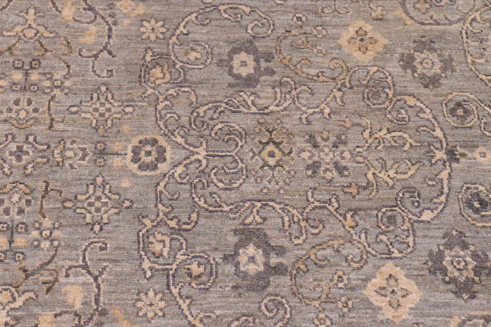handmade Modern Kafkaz Blue Gray Hand Knotted RECTANGLE 100% WOOL area rug 8' x 10'