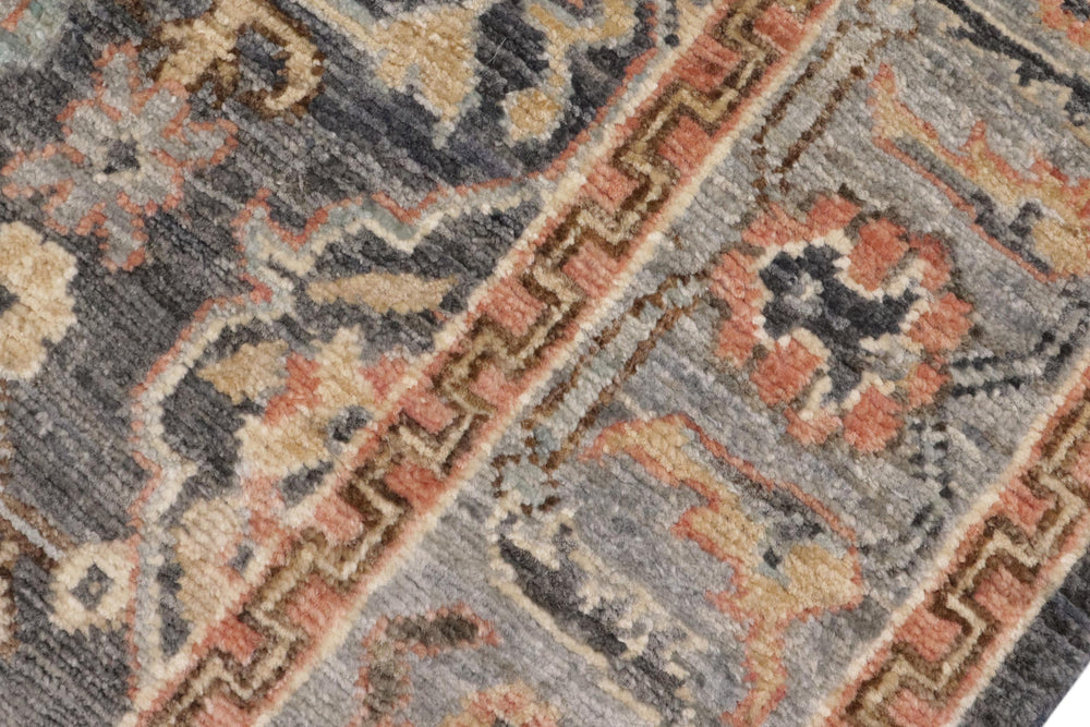 handmade Traditional Kafkaz Gray Rust Hand Knotted RECTANGLE 100% WOOL area rug 4x6