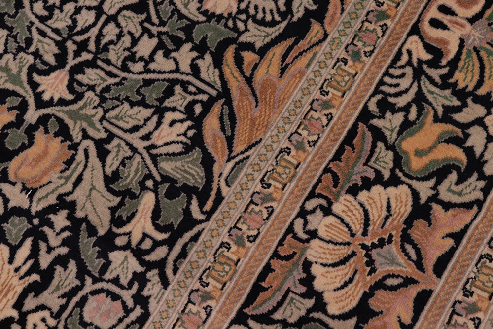 handmade Transitional Snakehead Black Gold Hand Knotted RECTANGLE 100% WOOL area rug 8x10
