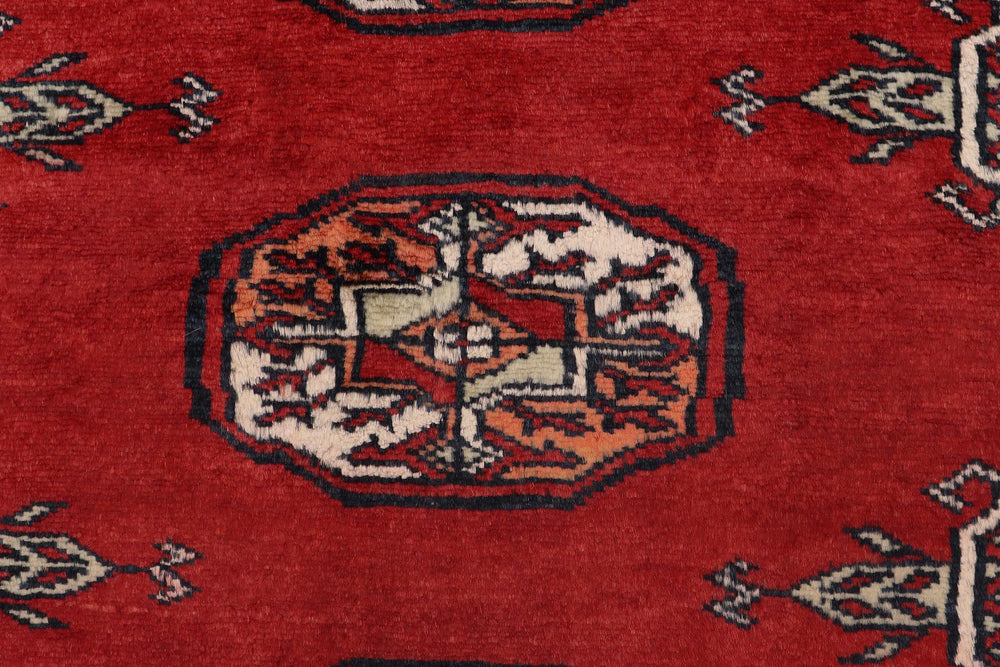 handmade Geometric Bokhara Red Rust Hand Knotted RECTANGLE 100% WOOL area rug 4X6