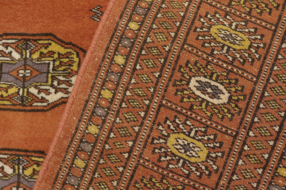 handmade Geometric Bokhara Rust Beige Hand Knotted RECTANGLE 100% WOOL area rug 4X6