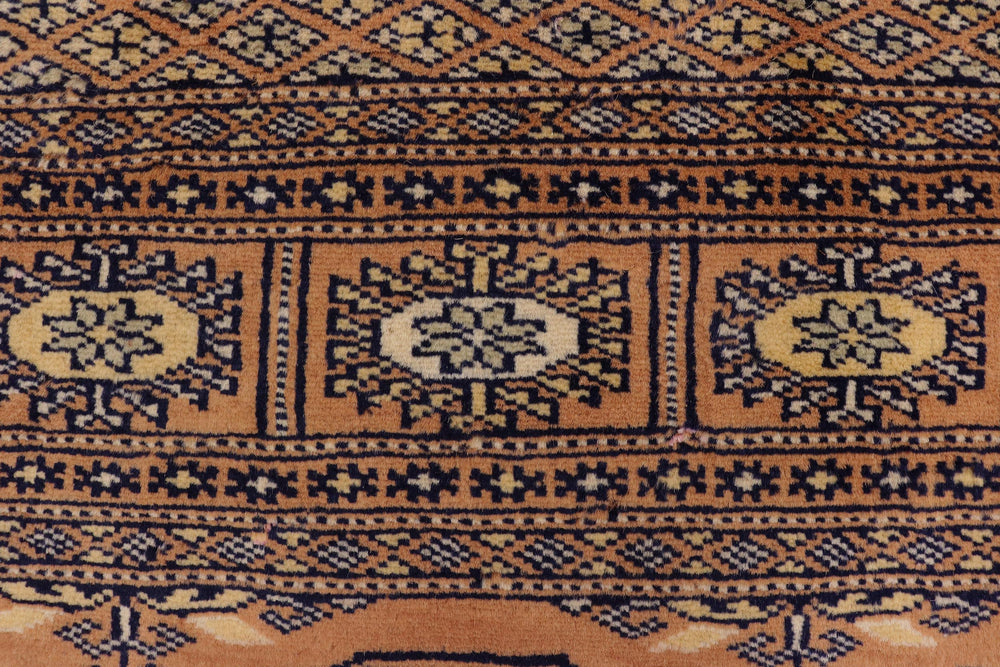 handmade Geometric Bokhara Brown Beige Hand Knotted RECTANGLE 100% WOOL area rug 4X6