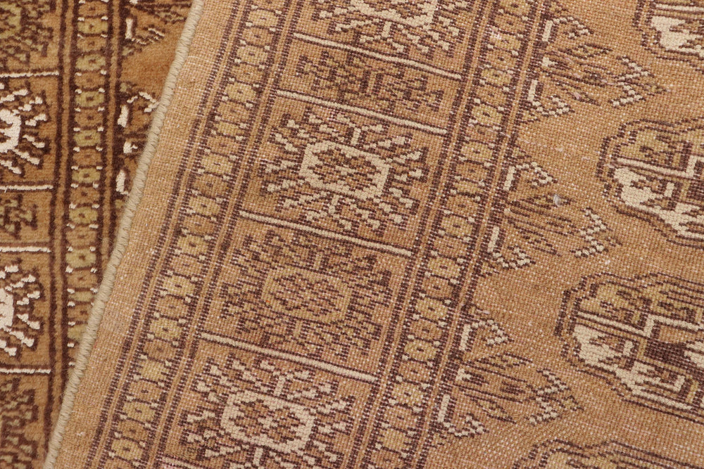 handmade Geometric Bokhara Brown Beige Hand Knotted RECTANGLE 100% WOOL area rug 3X9