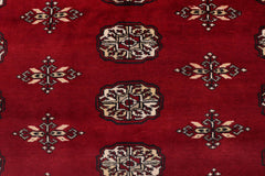 handmade Geometric Bokhara Red Beige Hand Knotted RECTANGLE 100% WOOL area rug 6X8