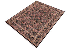 handmade Transitional Gulshanayub Black Red Hand Knotted RECTANGLE 100% WOOL area rug 9x12