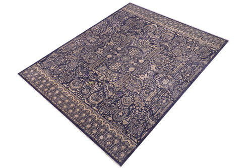 handmade Transitional Kafkaz Gray Beige Hand Knotted RECTANGLE 100% WOOL area rug 12' x 15'