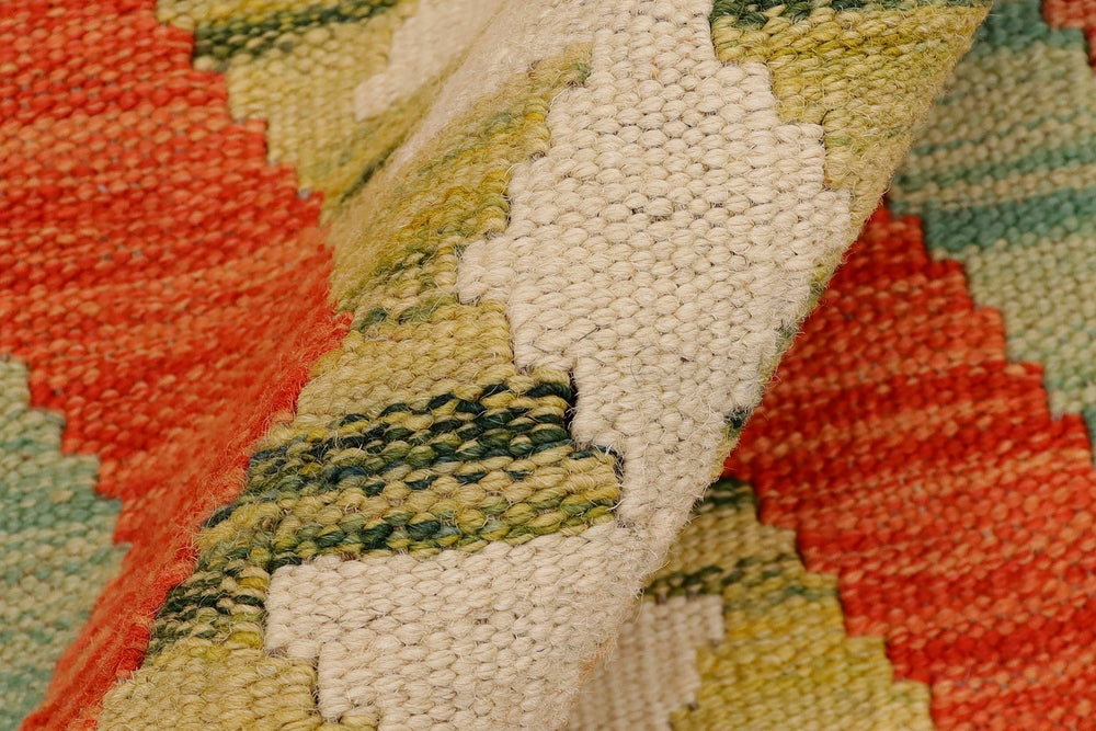 handmade Geometric Kilim Gray Beige Hand-Woven RECTANGLE 100% WOOL area rug 2' x 3'