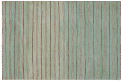 handmade Modern Kilim Blue Purple Hand-Woven RECTANGLE 100% WOOL area rug 5x7