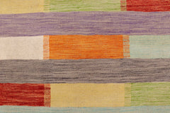 handmade Modern Kilim Beige Gray Hand-Woven RECTANGLE 100% WOOL area rug 3x5