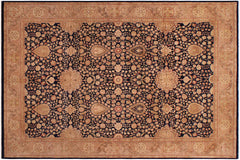 handmade Transitional Sultanabad Blue Tan Hand Knotted RECTANGLE 100% WOOL area rug 9x12