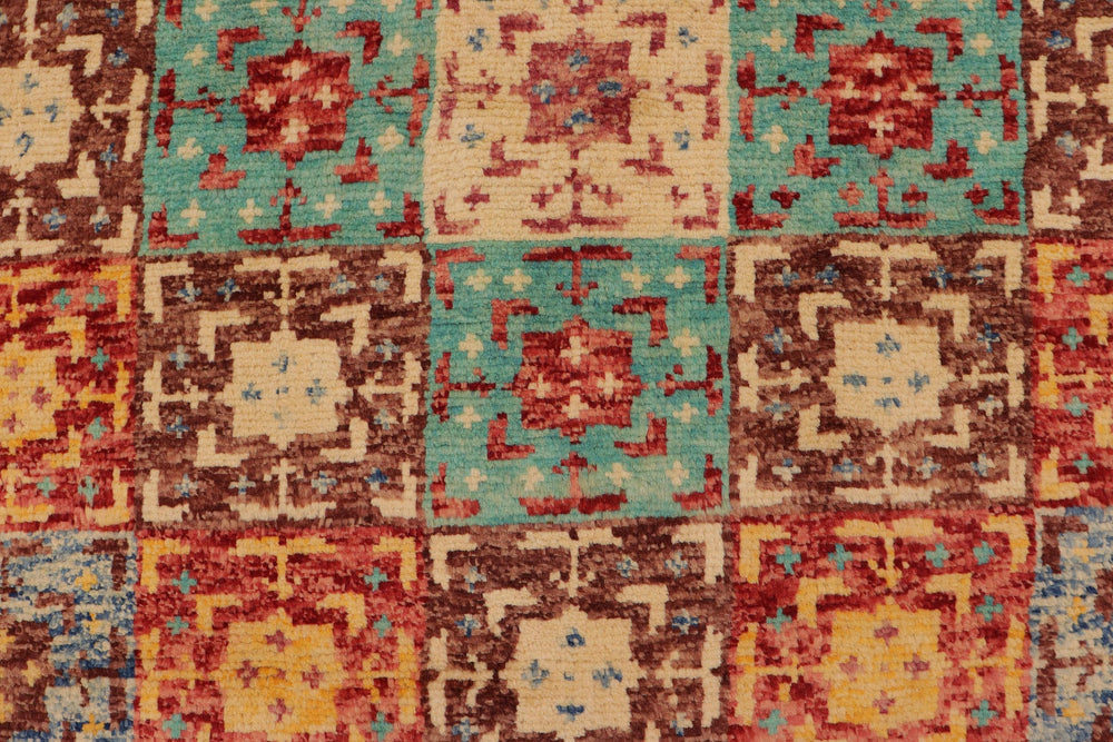 handmade Geometric Balouchi Red Beige Hand Knotted RECTANGLE 100% WOOL area rug 4x6