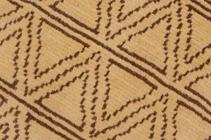 handmade Modern Balouchi Beige Brown Hand Knotted RECTANGLE 100% WOOL area rug 4x6